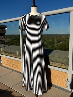 Loft Striped Maxi Tee Dress Size M